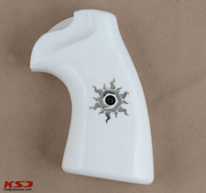 KSD Brand Colt Python (Pre 2020) Compatible White Acrylic Customizable Grips - Picture 1 of 1