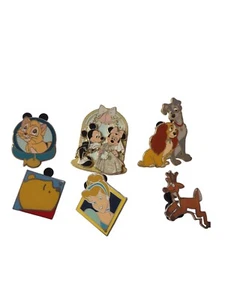 Disney Mickey Minnie Puuh Aschenputtel Spielzeuggeschichte Oliver & Co Lady & The Tramp Pins - Bild 1 von 8