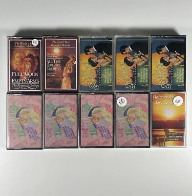 Vintage Cassette Tape Lot Of 10 Love Songs Melodies Ballads Romantic Favorites - Image 1 of 4
