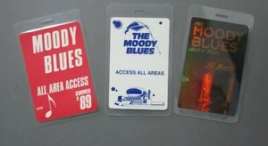 The Moody Blues backstage passes 3 laminated Hall of Fame + '89 more AUTHENTIC - Picture 1 of 1