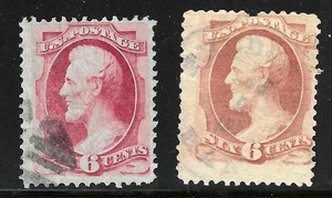 Sc #148 186 Lighter Cancel 6 Cent Lincoln Banknote 1871-1879 US 49B46 - Picture 1 of 3