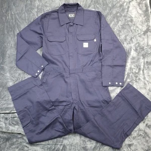 New Carhartt FR Twill Coverall Mens L Navy Flame Resistant Loose Fit OX5016-FRM - Picture 1 of 19
