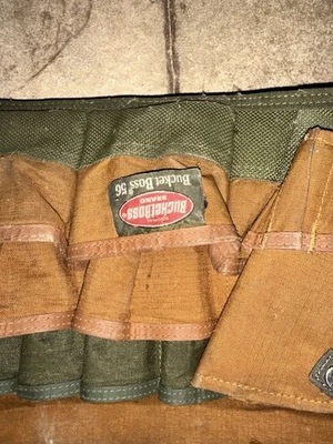 Vintage Bucket Boss 56 Tool Organizer Canvas 5 Gallon Bucket Caddy USA - Image 1 of 4