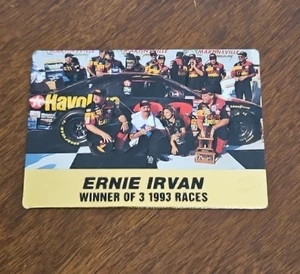 Tarjeta #34 1994 llena de acción Ernie Irvan (ganador de 3 carreras 1993) - Imagen 1 de 2