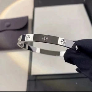 Luxury LOVE Bracelet - Wide/Narrow, Gold/Platinum/Rose Gold - Women’s Gift - Picture 1 of 3