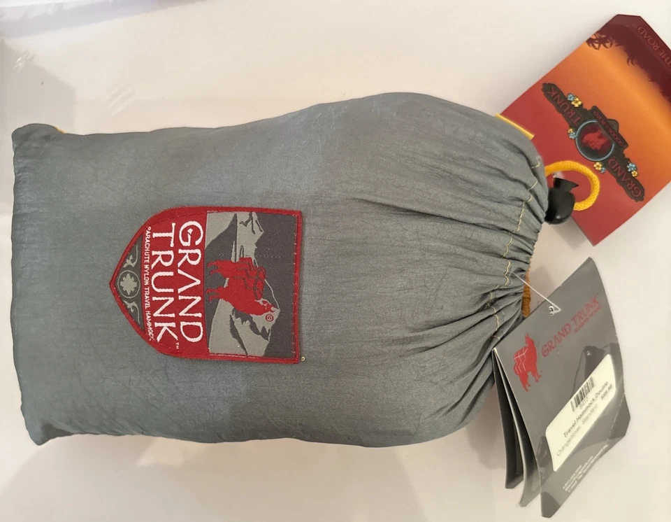 Grand Trunk Double Parachute Hammock Camping Nylon silver/ Orange 2 person New - Image 1 of 1