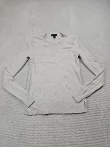 Saks Fifth Ave Sweater Womens Medium 100% Cashmere Heathered Gray - Picture 1 of 7