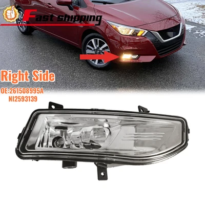 Right Side Fog Light w/ Buls For 18-24 Nissan Kicks Rogue Versa 17-19 Versa Note - Image 1 of 4