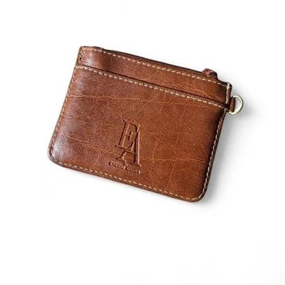 Cartera Etienne Aigner Marrón Pequeña Identificación y Moneda Cuero Logo Clásica Foto 1 de 3