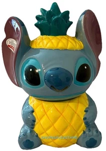 Disney Lilo & Stitch Pineapple Tropical Ceramic Treat Cookie Jar Canister NEW🍪 - Picture 1 of 10