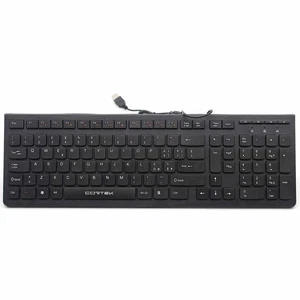 Keyboard Wired USB With Cable Desk Thin Slim Office Cheap PC - Picture 1 of 5