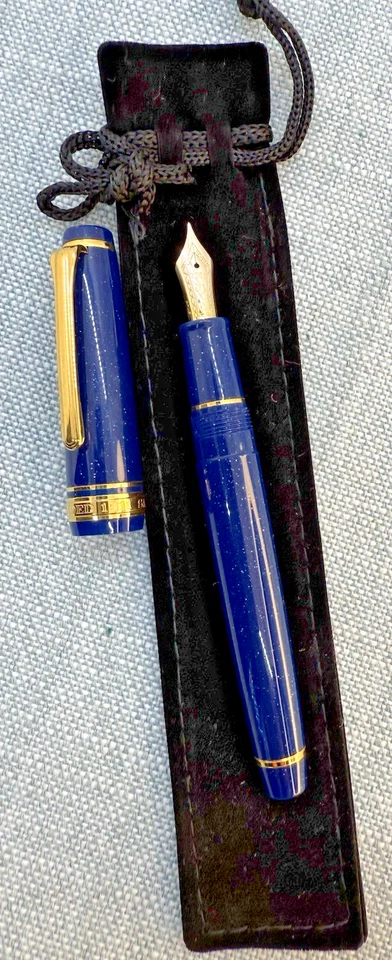 Convertidor de pluma estilográfica Sailor Pro Gear Slim Vega azul dorado HMF 14 K plumín Foto 1 de 4