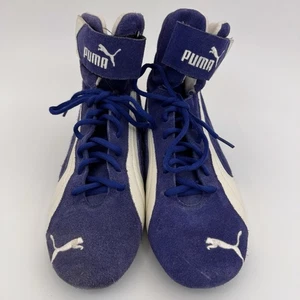 Rare Puma Vintage Blue/White Hi-Top Suede SpeedCat 2000s Racing Shoes US 11 - Picture 1 of 13