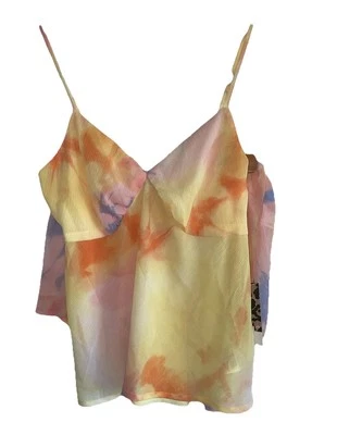 Diane von Furstenberg 2pc Cami Top & Shorts Sunset Pajamas Sz XXS DVF/Target - Image 1 of 4