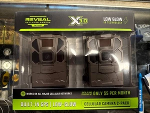 TACTACAM REVEAL RV-XG3-BNDL1 X 3.0 CELLULAR HUNTING CAMERA 2 PACK NEW - Picture 1 of 4