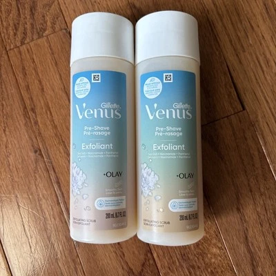 TWO Gillette Venus Pre-Shave Exfoliant w/ OLAY 200ml (6.7fl Oz) Sea Salt Smooth - Image 1 of 4