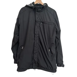 Royal Robbins Rain Jacket Size M Black Hooded Zip Up Men’s Hiking Outdoor - Picture 1 of 5
