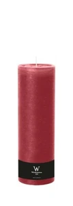 4x Rustik Kerzen 160x68mm Farbe Bordeaux durchgefärbte Kerzen Kerzen Wiedemann - Picture 1 of 1