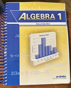 Abeka Algebra 1 Solution Key, Homeschool Math, Grade 9 10, Answer Key TK - Imagen 1 de 5