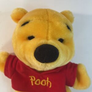 Vintage Disney Winnie The Pooh Hand Puppet Stuffed Bear Plush Mattel Shirt Euc