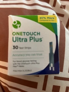 Onetouch Ultra Plus Teststreifen 30ct Ablaufdatum 30-06-2024 VERSIEGELT Diabetikertest - Bild 1 von 7