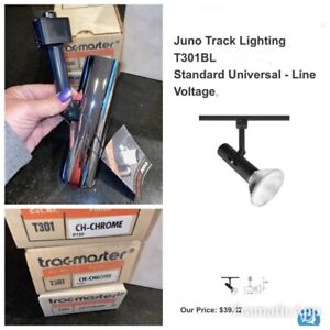 Juno Trac-master T301 CH Track Lighting Lamp Head New CHROME Fixture