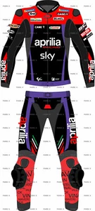 Mark X Aprilia MotoGP Motorrad Lederkombi Herren Rennanzug Leder CE Zertifiziert - Bild 1 von 7