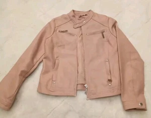 Girls Child's JouJou Faux Jacket Pink Moto SIze M Cool Kids Jacket! - Picture 1 of 7