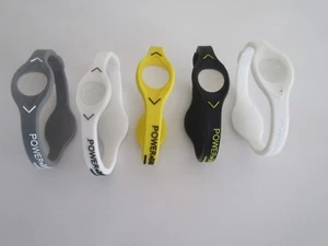 5 PCS GREY,YELLOW,2 WHITE,BLACK Power Balance Energy Health Bracelet XS,S,M,L,XL - Picture 1 of 1