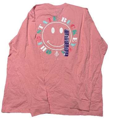 Camiseta Champion Ohio State Rosa Manga Larga Bolsillo Mujer Talla 2XL NUEVA CON ETIQUETAS Foto 1 de 4