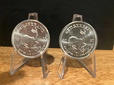 2020 South Africa 1 Oz .999 Silver Krugerrand Coin. Lot Of (2) - Image 1 of 4