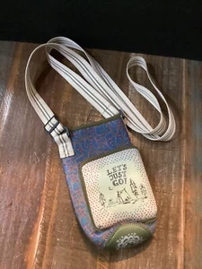 Natural Life Insulated Water Bottle Phone Carrier Crossbody Bag Floral - Picture 1 of 9