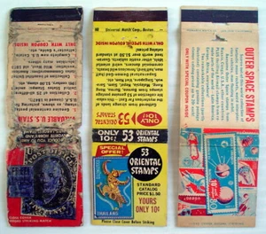 3 MATCHBOOKS DE COLECCIÓN, SELLOS DE COLECCIÓN ***** 3 CAJAS DE FÓSFOROS FILATÉLIA - Imagen 1 de 6