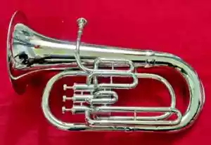 Euphonium 3 Valve Jazz Musical Instrument For Concerts & Orchestra Chrome Polish - Picture 1 of 6