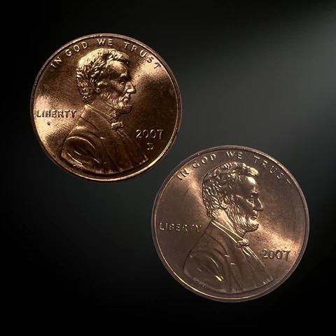 2007 P D Lincoln Memorial Cent Brilliant Uncirculated (BU) Two Coin Set Cover