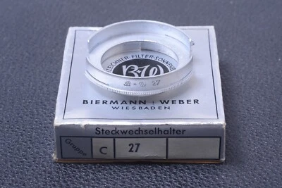 ✅ ADAPTADOR FILTRO PUSH 102-1 B&W SCHNEIDER GENUINO ANILLO PASO 27MM A 35MM Foto 1 de 2