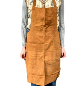 Suede Workshop Apron Protection Jewellers Watchmaker 4 pockets Neck Loop - Picture 1 of 1