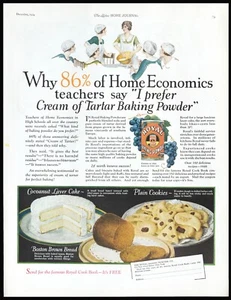 1924 ROYAL Baking Powder Home Economics Teachers Coconut Cake Vtg PRINT AD - Imagen 1 de 1