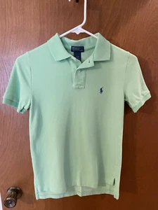 Polo Ralph Lauren Boys Size Small (8)  Polo Shirt Short Sleeve Light Lime Green - Picture 1 of 4
