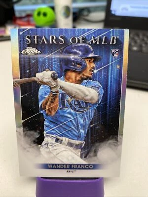 2022 Topps Chrome WANDER FRANCO Stars Of MLB Rookie Topps Series 1 #SMLBC-20 RC - Image 1 of 3