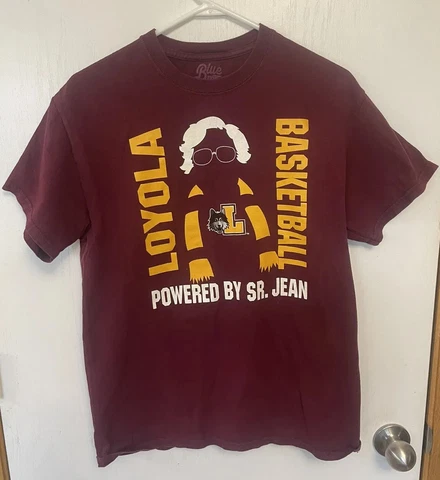 Loyola University Basketball T-Shirt Powers By SR.Jean Size M March Madness! Cover