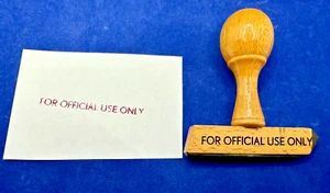 Cold War US/NATO Military Wood Handle Rubber Stamp (For Official Use Only) MC8 - Picture 1 of 4