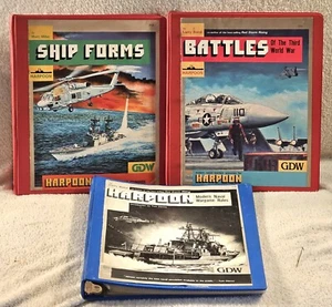 Harpune, Schlachten & Schiffsformen Kriegsspiel Szenario Bücher GDW 710,11,12- 1987-88 1. - Bild 1 von 15