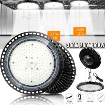 CATINBOW Bright LED High Bay Light 300W 200W 100W Watt Warehouse Led Shop Fixture UFO