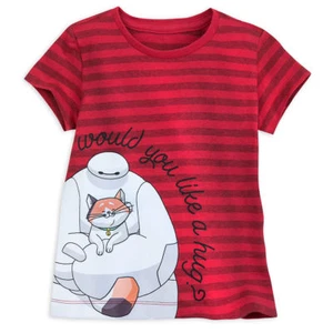 Disney Store Big Hero 6 Baymax & Mochi Cat T Shirt Tee Girls Size 2/3 - Picture 1 of 1