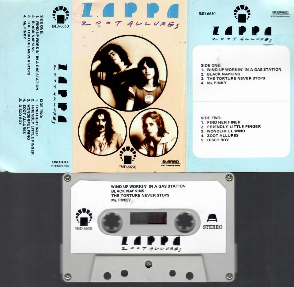 FRANK ZAPPA  Zoot allures   VERY RARE SAUDI CASSETTE FOR COLLECTORS - Immagine 1 di 1