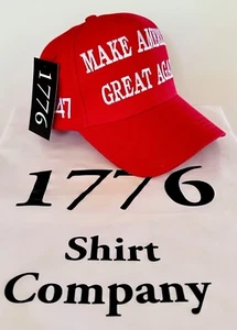 Trump OFFICIAL 45-47 Hat..2024..MAGA..Red....1776 Shirt Company w/ Store Bag - Picture 1 of 2