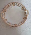 Antique 9.5? Nippon White Porcelain Bowl, Hand-Painted With Gold
