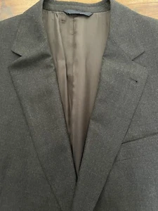 Burberry London Men's Suit Blazer Jacket Vented Gray Wool 2 Button Size 44 Long - Picture 1 of 5