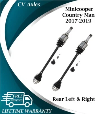 New OE Rear CV Axles For 2017-2019 Mini Cooper Countryman Lifetime Warranty - Imagem 1 de 4
